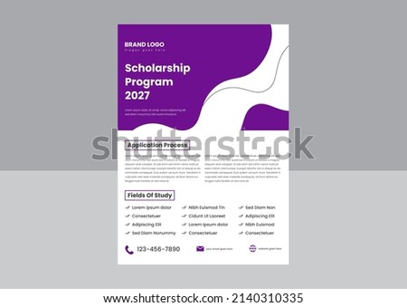scholarship opportunities flyer poster template design. international scholarship flyer design template.