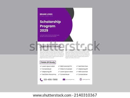 scholarship opportunities flyer poster template design. international scholarship flyer design template.
