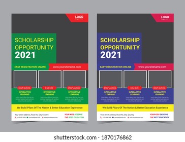 Scholarship Opportunity School Admission Flyer, Junior School Admission.