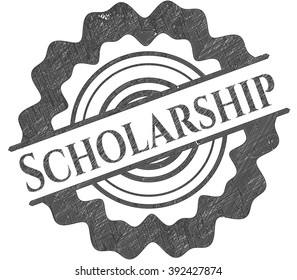 Scholarship pencil strokes emblem