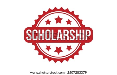 Scholarship Rubber Stamp Seal Vector