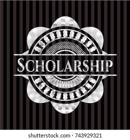 Scholarship silver shiny emblem
