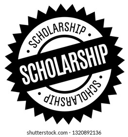 Scholarship stamp on white background
