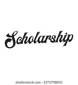 scholarship text on white background.