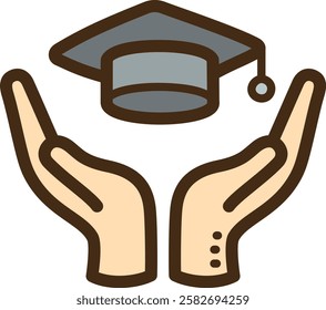 Scholarship vector doodle illustration and graphic