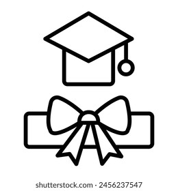 Scholarship Vector Line Icon Design