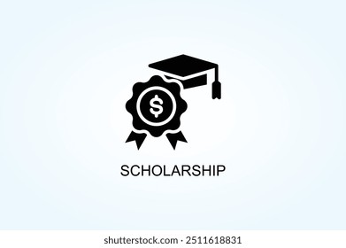 Scholarship Vector Or Logo Sign Symbol Illustration