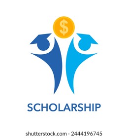 Scholarship vector logo template. Education fee. Tuition budget.