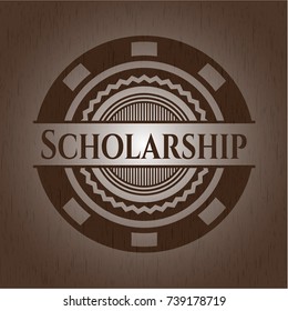 Scholarship wooden emblem
