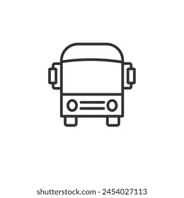 Scholl Bus Transport Isolated Icon Vector Illustration 