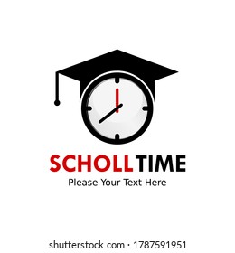 Scholl time logo template illustration. suitable for education