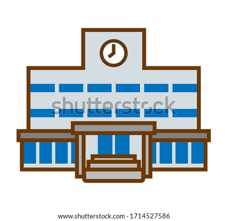 Schoo building exterior - simple clip art