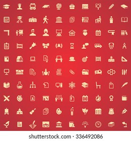 school 100 icons universal set for web and mobile
