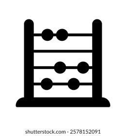 School abacus icon color editable on white background
