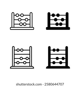 School abacus icon icon color editable on white background