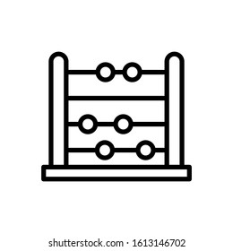 School abacus icon, education and math vector design illustration.