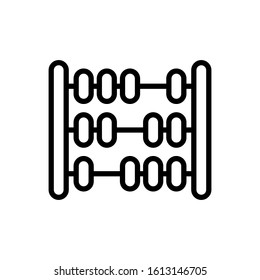 School abacus icon, education and math vector design illustration.