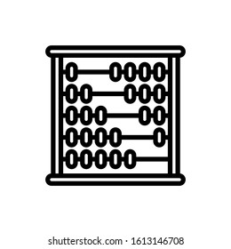 School abacus icon, education and math vector design illustration.