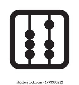 School abacus line icon, education and school element, math vector graphics.