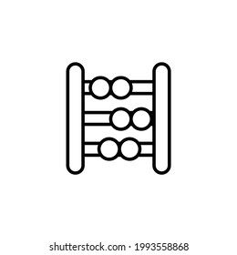School abacus line icon, education and school element, math vector graphics, a linear pattern on a white background, eps 10.Simple element illustration from education concept.