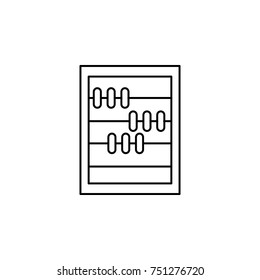 School abacus line icon on white background