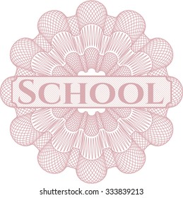 School abstract linear rosette