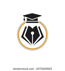 logotipo abstracto de la escuela estilo moderno