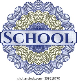 School abstract rosette