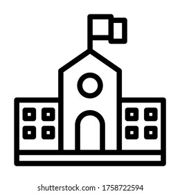Escolar, academia, vector de construcción universitaria - iconos educativos