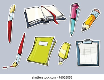 School Accessories Stock Vector (Royalty Free) 96028058 | Shutterstock