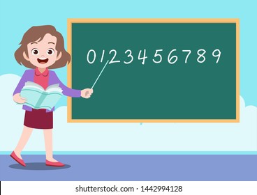 school activity teacher teach vector illustration