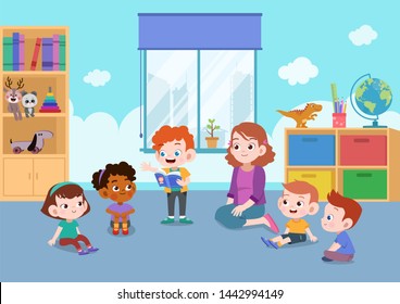 school activity teacher teach vector illustration