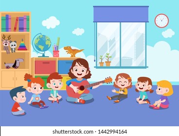 school activity teacher teach vector illustration