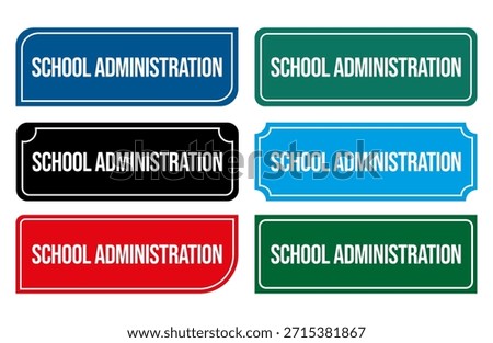 School Administration Door Sign Illustration Printable Door Signs