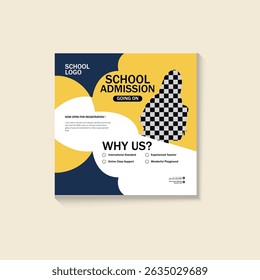 School Admission  Advertising Social Post design