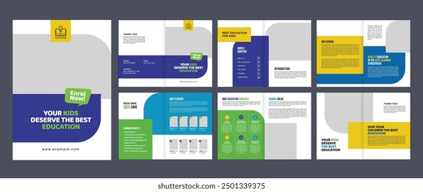 school admission and back to school company profile brochure design template