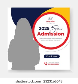 School admission banner or back to school post