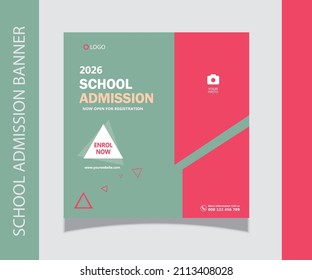 School Admission Banner Design 2022