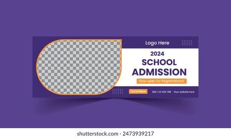 Plantilla de Anuncio de admisión escolar, Anuncio de admisión