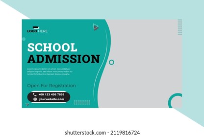 School Admission Banner Template post Design For Your Institute