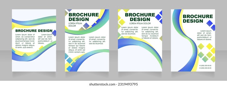 School admission blank brochure layout design. Providing requirements. Vertical poster template set with empty copy space for text. Premade corporate reports collection. Editable flyer paper pages