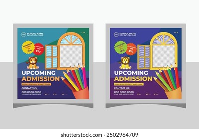 School Admission colorful Social media post