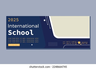 school admission cover banner design in your school, webinar vector design, social media banner design, post, cover, education banner, sale post, Creative Business Marketing Social Media Cover
