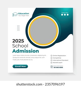 school admission or education banner template