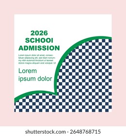 School admission or education social media post template