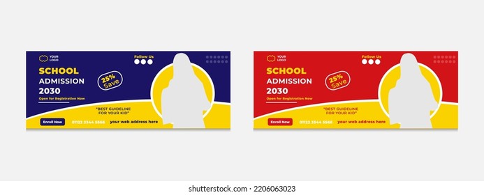 School Admission Facebook Cover Design