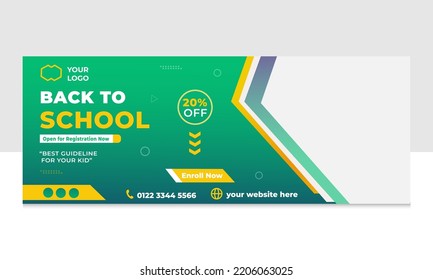 School Admission Facebook Cover Design