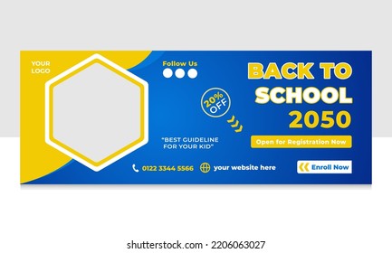 School Admission Facebook Cover Design