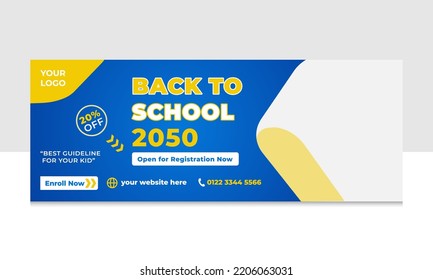 School Admission Facebook Cover Design