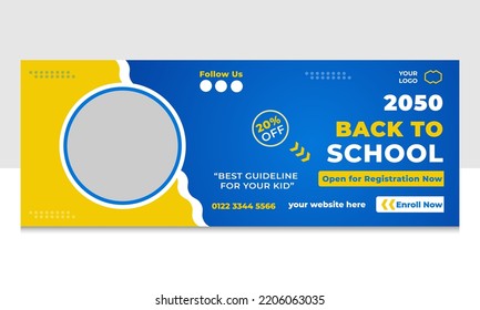 School Admission Facebook Cover Design